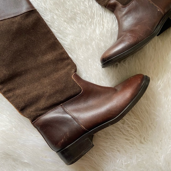 steve madden leather suede boot equestrian riding boots ritte tall boot size 6 - Picture 2 of 15